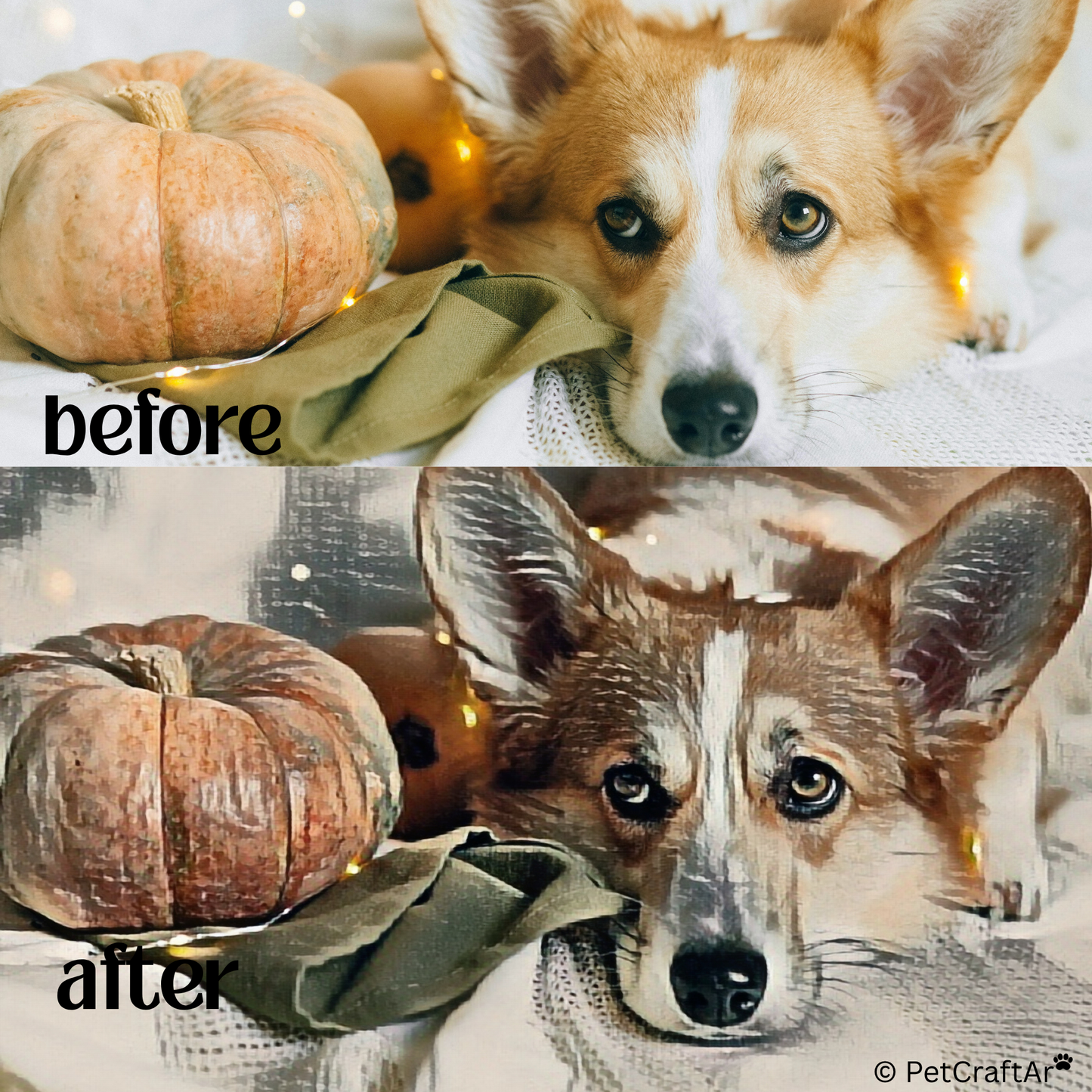 Custom Watercolor Pet Portrait – Realistic Dog Painting from Photo.